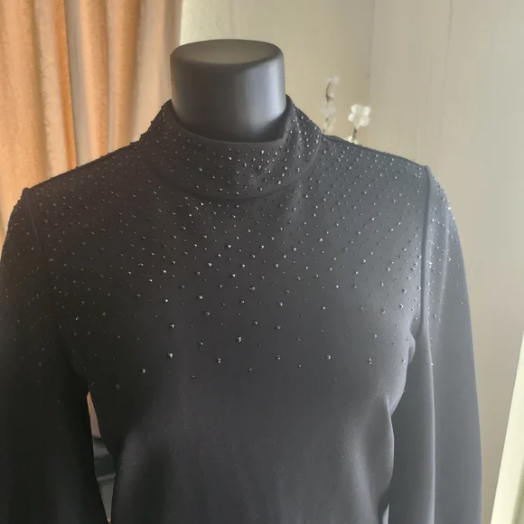 Black Label by Chico's beaded dress size 6 NEW
